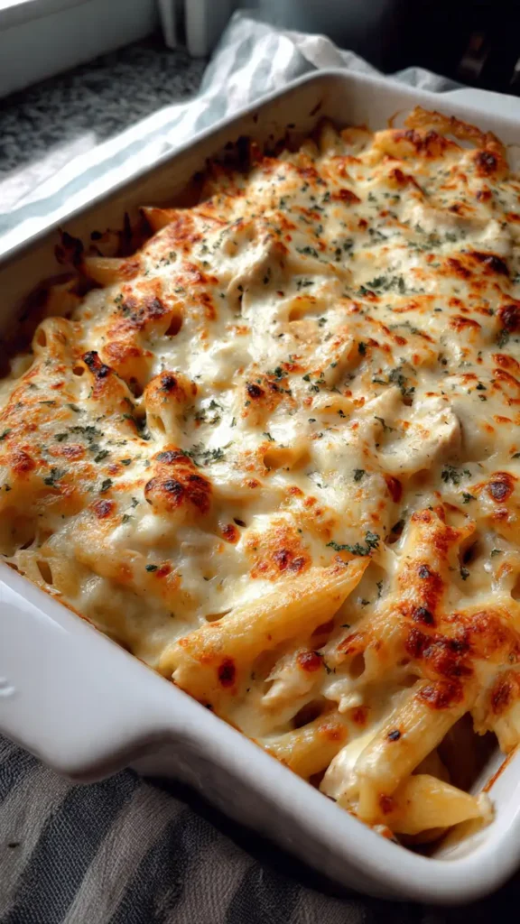 Cheesy Baked Chicken Alfredo (Family Favorite Comfort Dinner)
