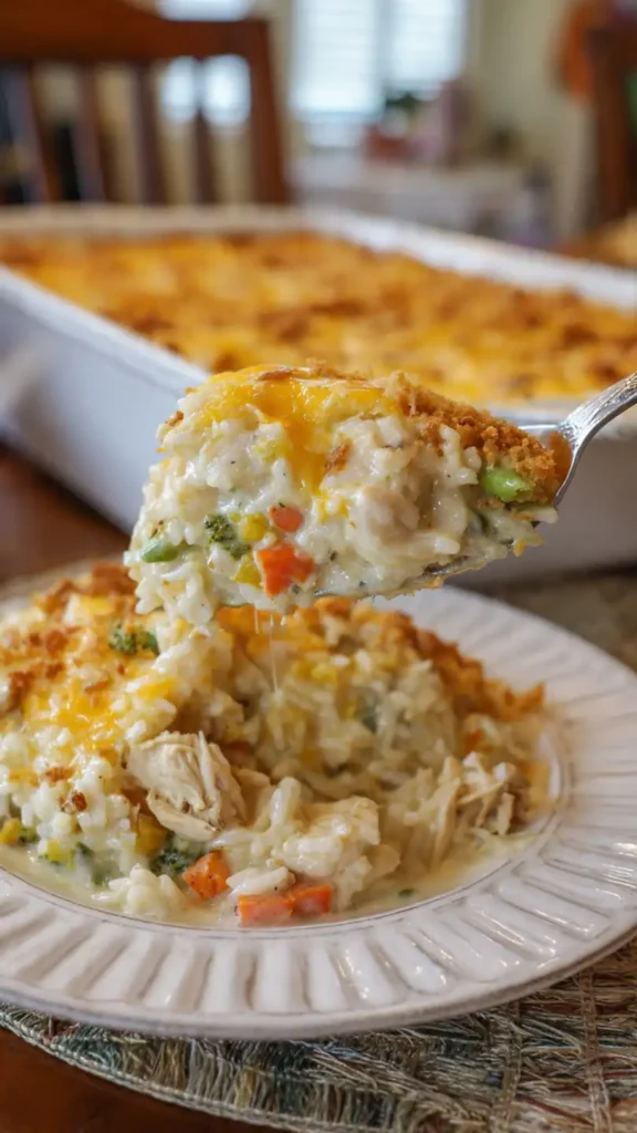 Creamy Chicken and Rice Casserole (Easy Family Comfort Dinner)