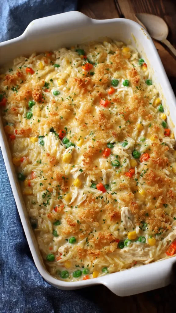 Creamy Chicken and Rice Casserole (Easy Family Comfort Dinner)