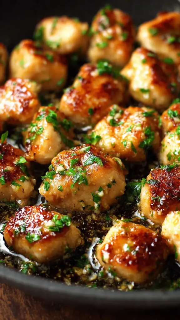 15-Minute Garlic Butter Chicken Bites (Quick & Easy Dinner)