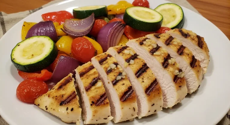 Healthy Lemon Garlic Chicken with Veggies (Light & Easy Dinner)