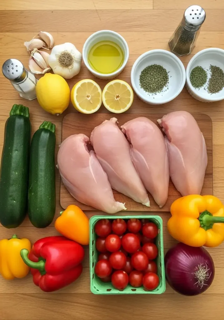 Healthy Lemon Garlic Chicken with Veggies (Light & Easy Dinner)