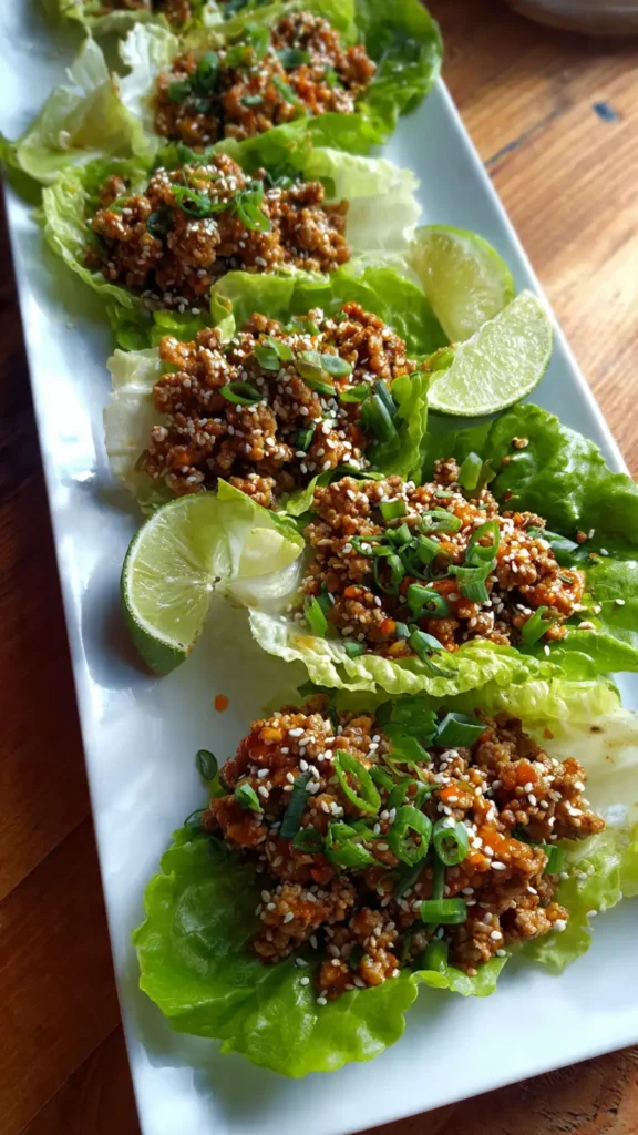 Healthy Turkey Lettuce Wraps (Quick Light Weeknight Meal)