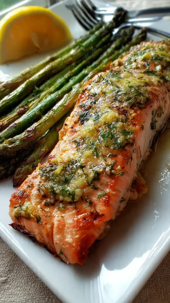 Light Baked Salmon with Asparagus (Simple Healthy Dinner)