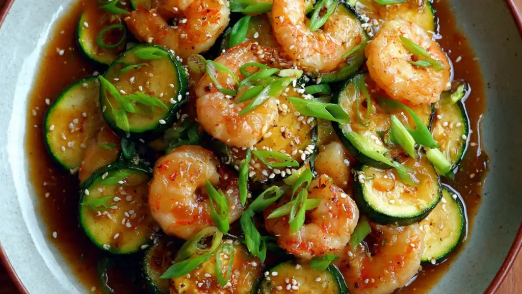 Light Shrimp Zucchini Stir Fry (Healthy 20-Minute Dinner)