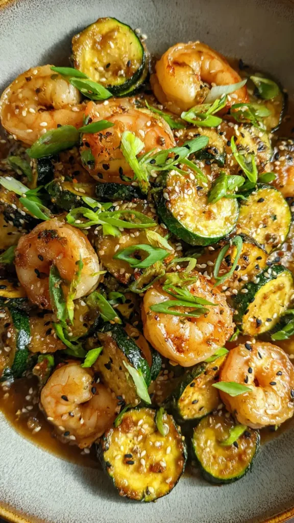 Light Shrimp Zucchini Stir Fry (Healthy 20-Minute Dinner)