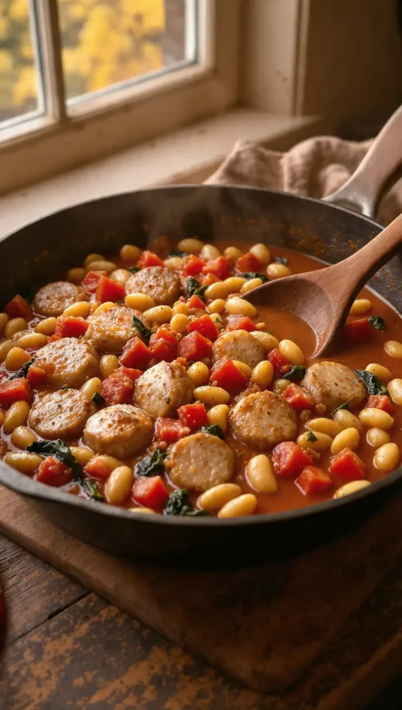 7. White Bean and Sausage Skillet