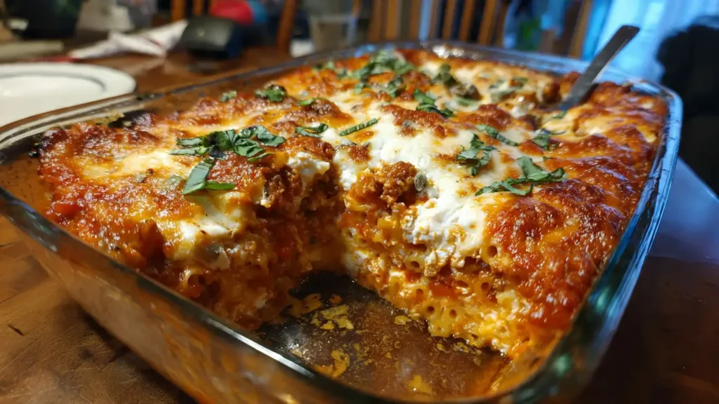 Baked Ziti with Sausage and Mozzarella (Hearty Family Dinner Recipe)