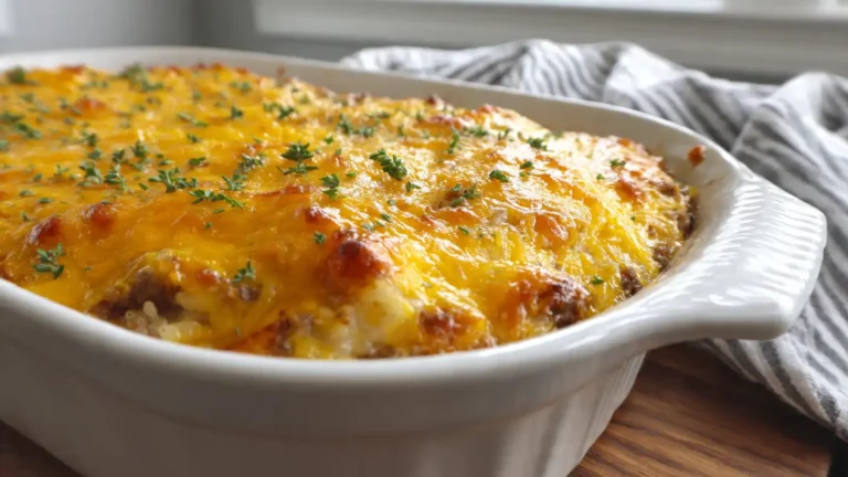 Cheesy Ground Beef and Rice Casserole (Easy Family Comfort Dinner)