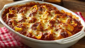 Cheesy Stuffed Shells with Ricotta and Meat Sauce (Easy Family Dinner)
