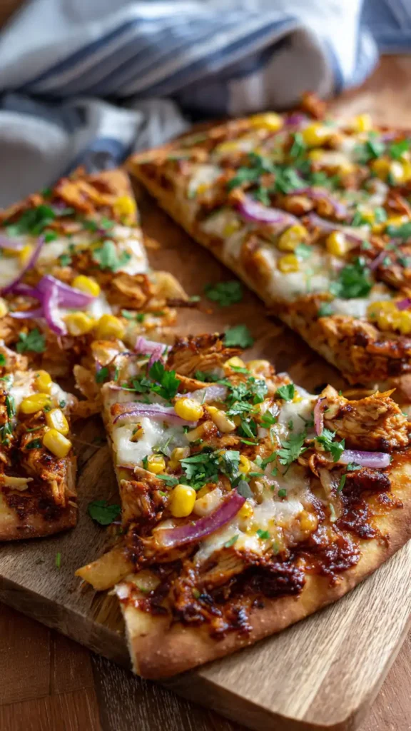 Easy BBQ Chicken Flatbread Pizza (Fast Weeknight Dinner)