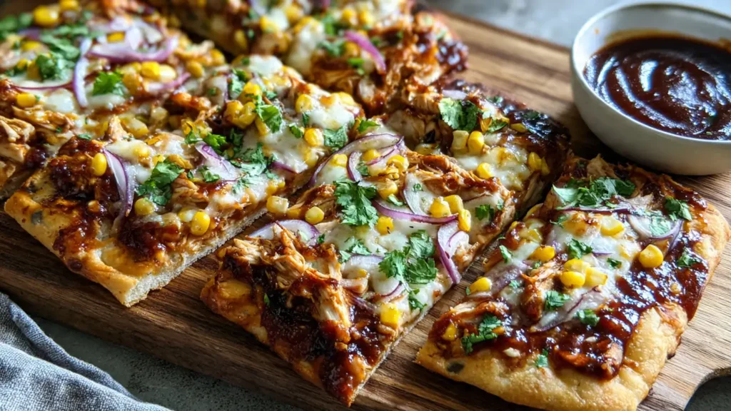 Easy BBQ Chicken Flatbread Pizza (Fast Weeknight Dinner)