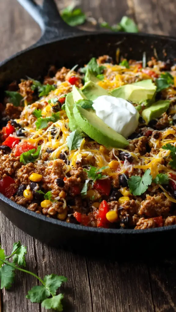 Ground Turkey Taco Skillet