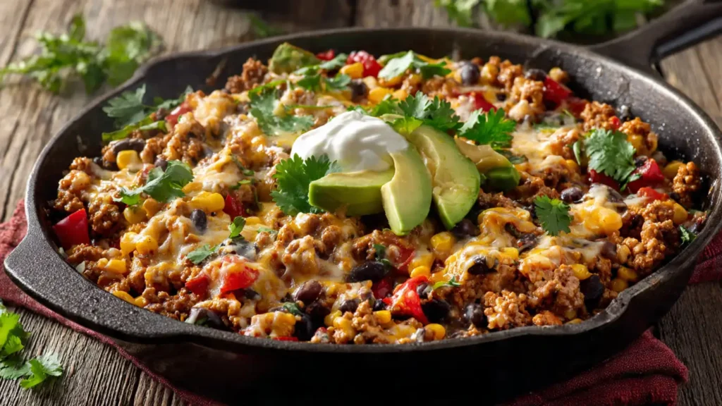 Easy Ground Turkey Taco Skillet (One-Pan Dinner)