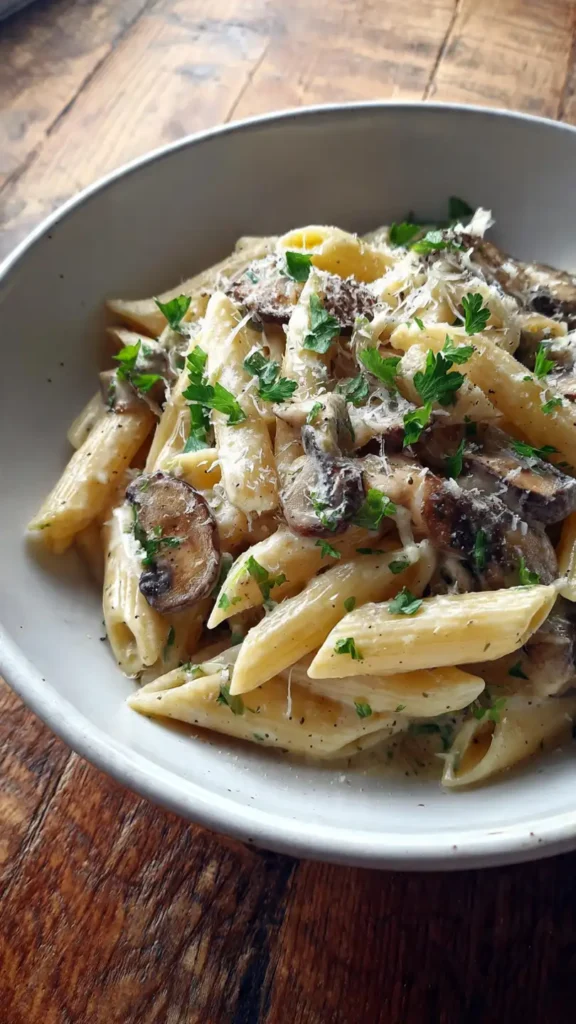 One Pan Creamy Mushroom Pasta
