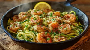 One-Pan Garlic Shrimp and Zucchini Noodles