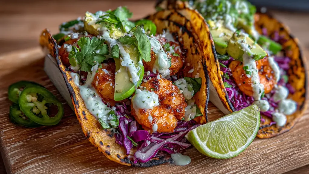 20-Minute Shrimp Tacos with Lime Crema (Easy Weeknight Dinner)