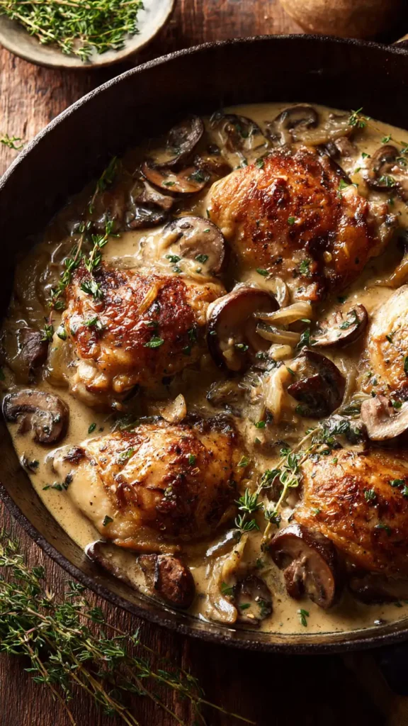 Smothered Chicken with Mushroom Gravy