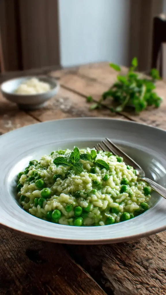 Spring Pea and Mint Risotto