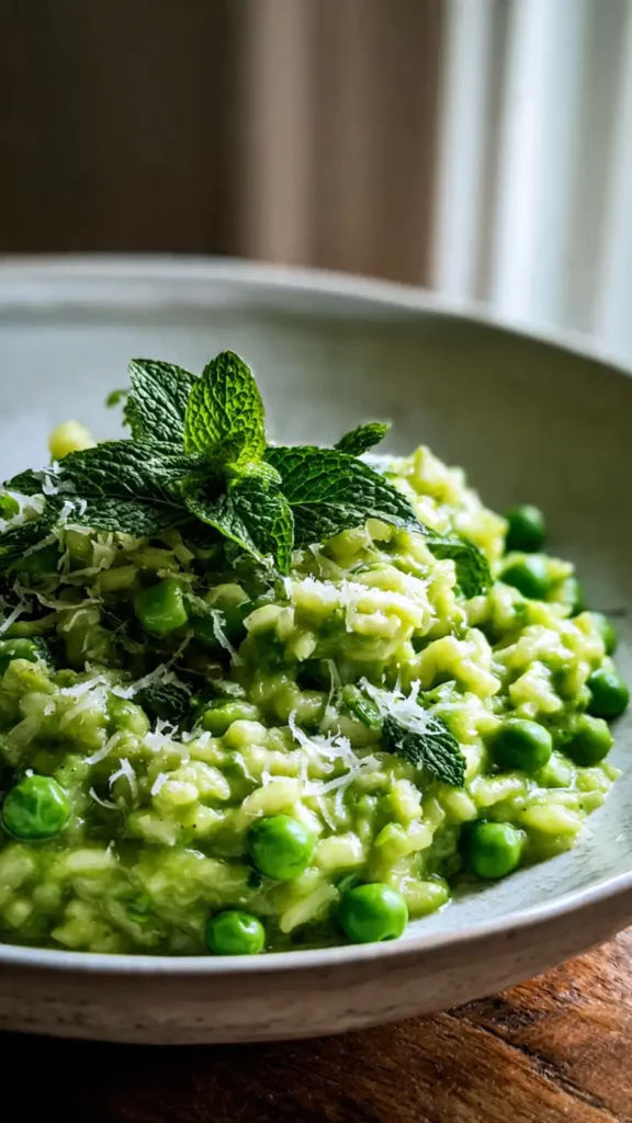 Spring Pea and Mint Risotto