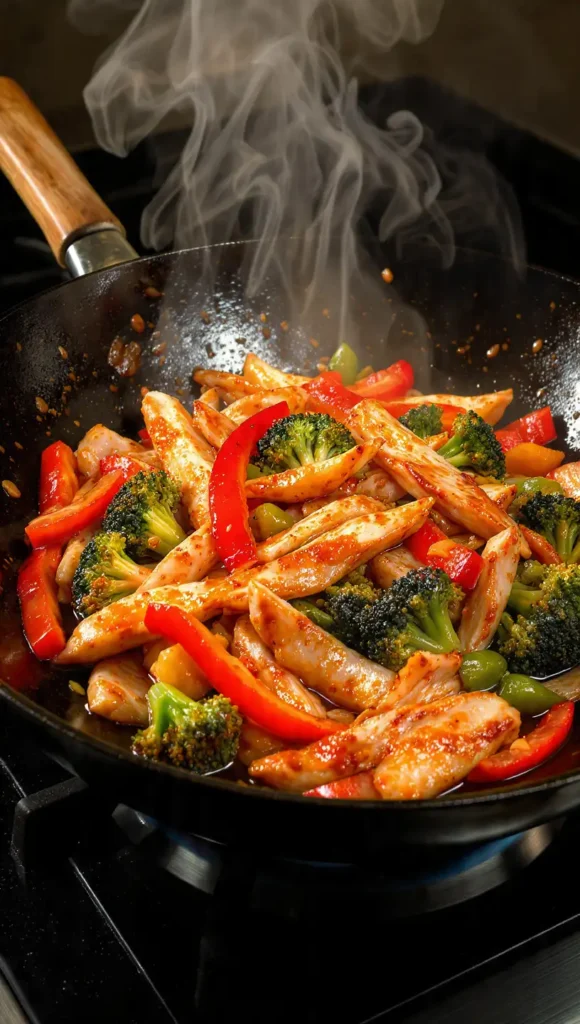 4. Easy One Pan Chicken and Vegetable Stir Fry (Stovetop)