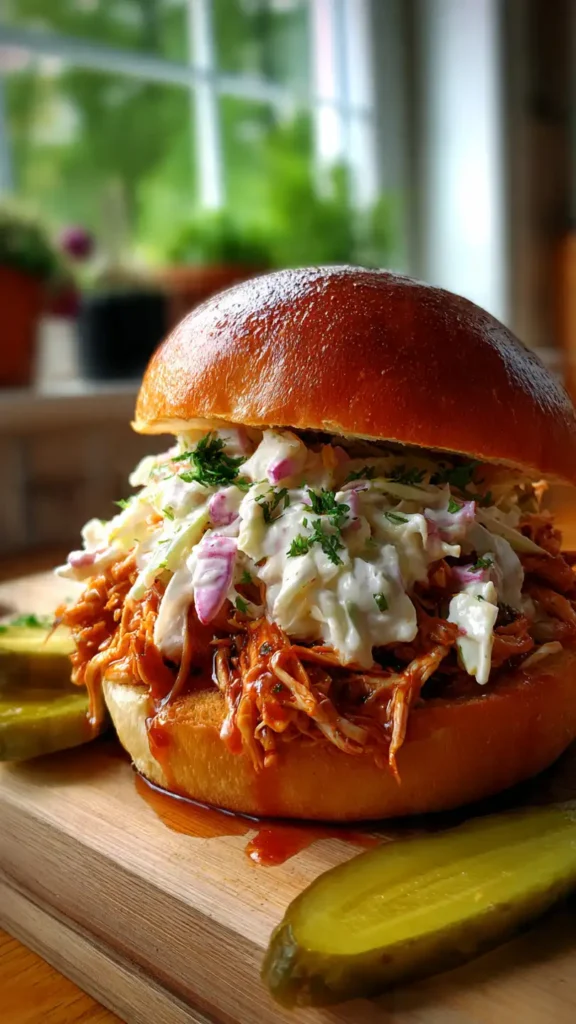 BBQ Pulled Chicken Sandwiches