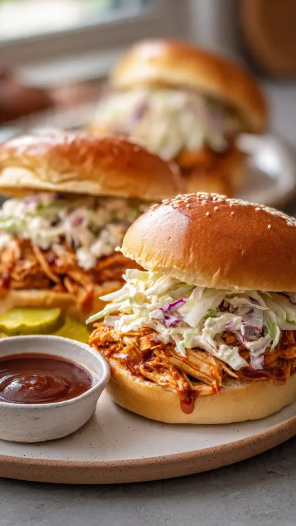 BBQ Pulled Chicken Sandwiches
