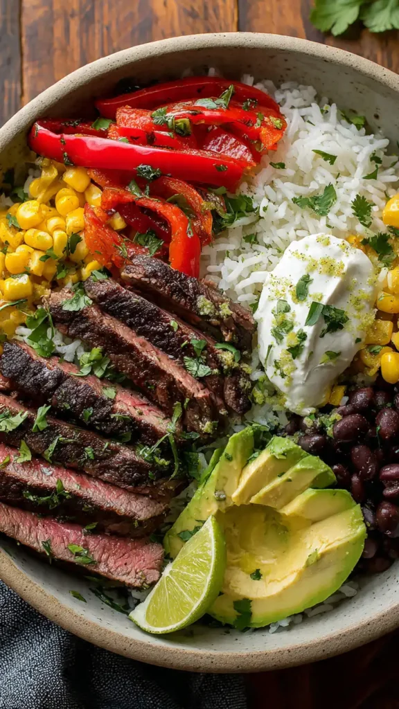 Cilantro Lime Steak Bowls