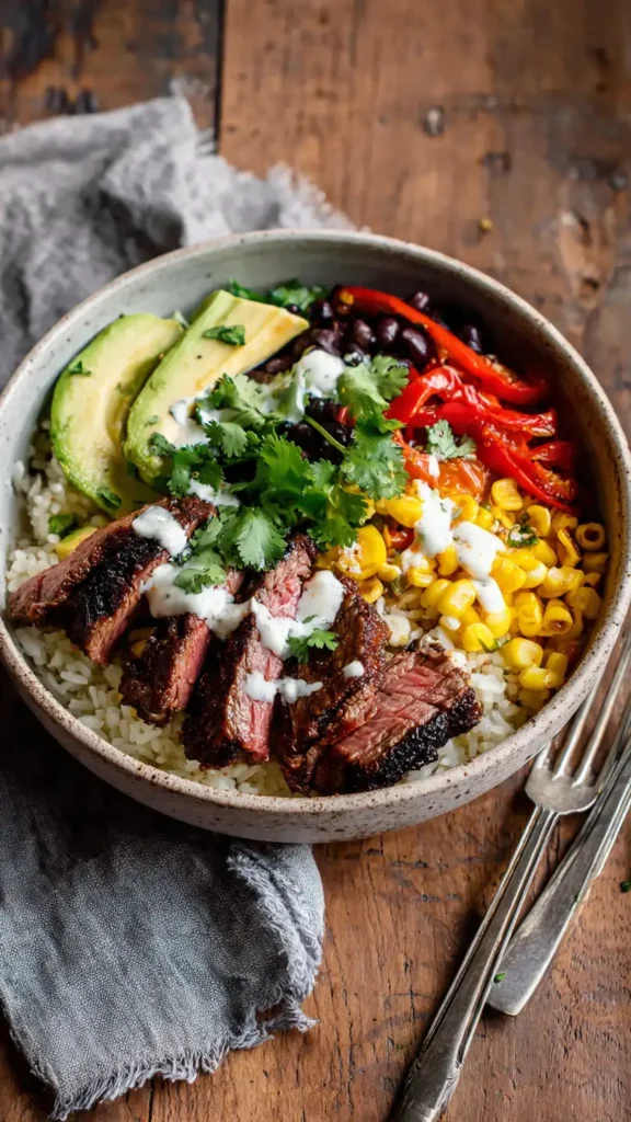 Cilantro Lime Steak Bowls