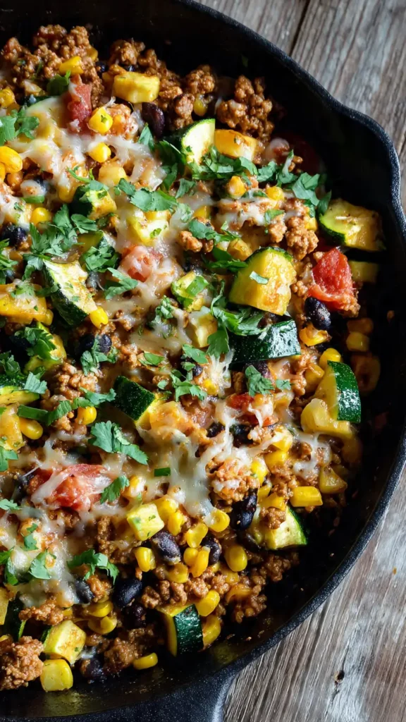 Ground Turkey and Zucchini Skillet