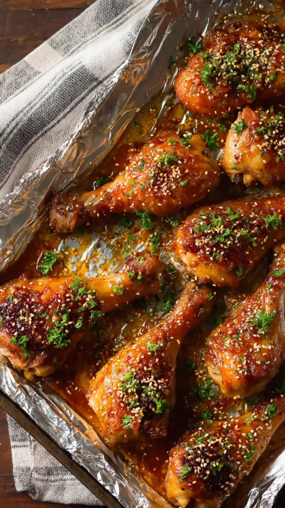 Honey Garlic Baked Chicken Drumsticks