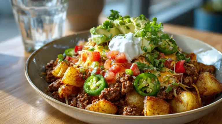 Loaded Potato Taco Bowl Recipe – Crispy, Cheesy & Ready in 30 Minutes