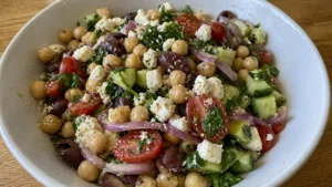 Mediterranean Feta Chickpea Salad: Fresh, Healthy & Ready in 10 Minutes