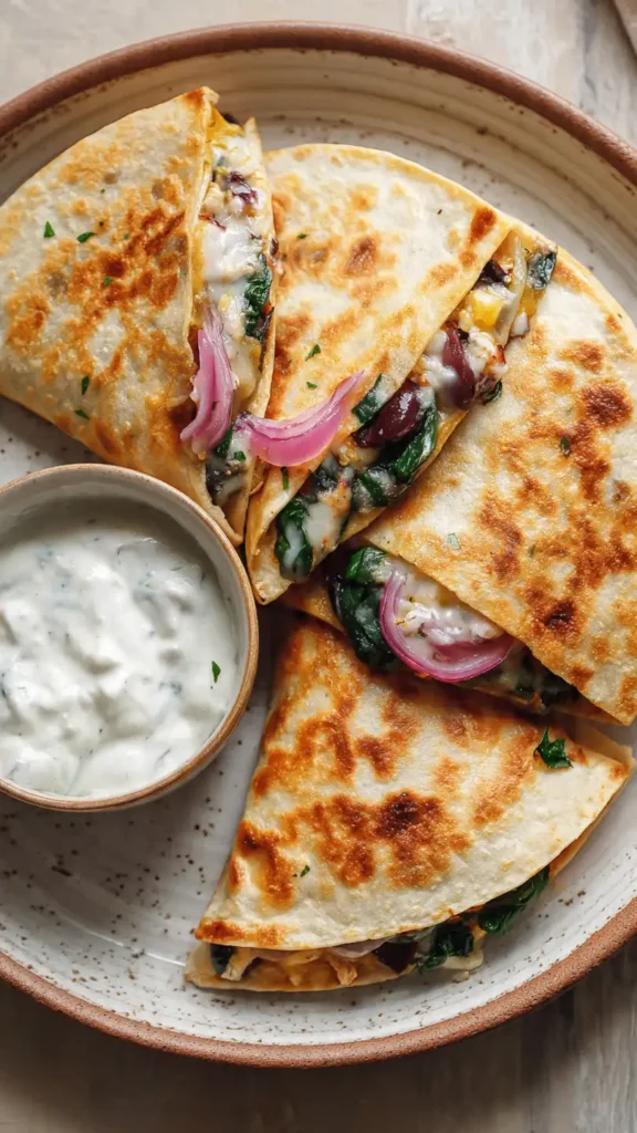 Mediterranean Quesadillas