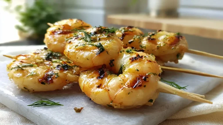 Grilled Shrimp Skewers with Garlic Herb Marinade (Easy Summer Dinner)