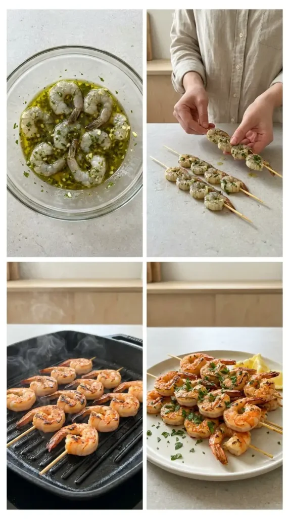 Grilled Shrimp Skewers with Garlic Herb Marinade (Easy Summer Dinner)