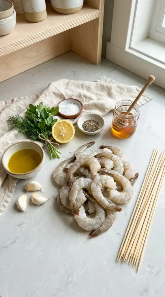 Grilled Shrimp Skewers with Garlic Herb Marinade (Easy Summer Dinner)